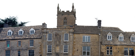 Historic Stone Building with Tower in Countryside