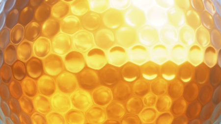 3D render of the golden golf ball as background