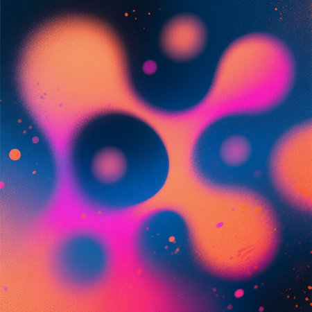 abstract colorful background with spots of paint, close-up.の写真素材