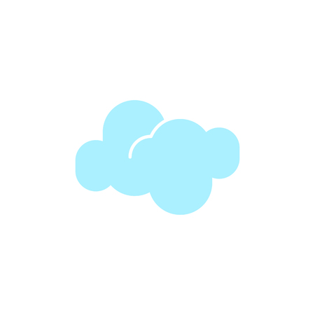 Vector weather icon of a blue cloud to show the forecast and the current climate outside for applications, widgets, and other meteorological designs.のイラスト素材