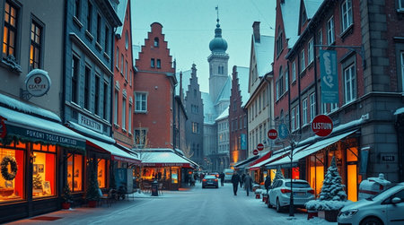 Old town of Copenhagen, Denmarkの写真素材