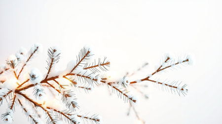 Frozen winter forest with snow covered trees.の写真素材