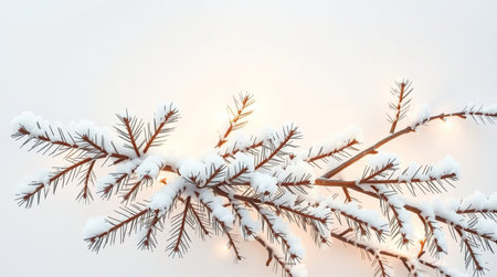 Frozen winter forest with snow covered trees.の写真素材