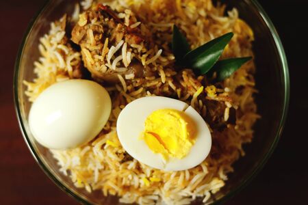 Delicious chicken biriyani zoom inの写真素材