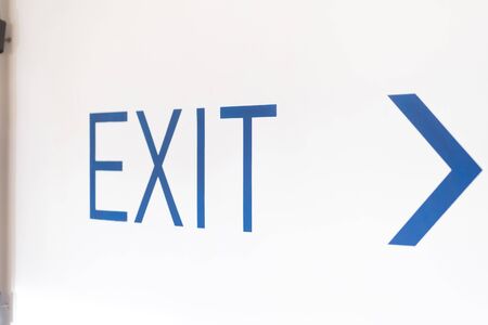 car parking photo of exit sign