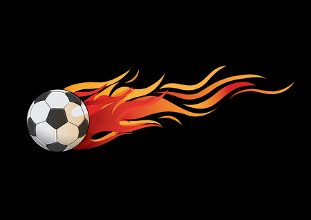 vector  illustration Ball fire sport football Flareのイラスト素材