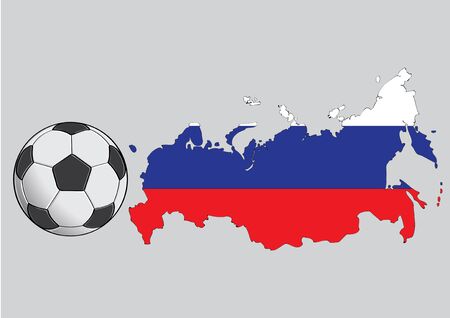 vector  illustration  Graphic Russia football のイラスト素材