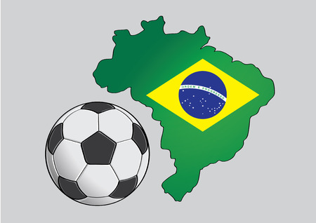 vector  illustration  Graphic Brazil football  のイラスト素材