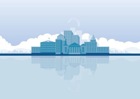 vector  illustration graphic background City buildingのイラスト素材