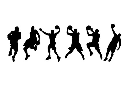 vector  illustration graphic basketball Player Athlete backgroundのイラスト素材