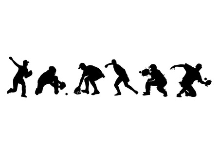 vector  illustration graphic baseball player background sportのイラスト素材