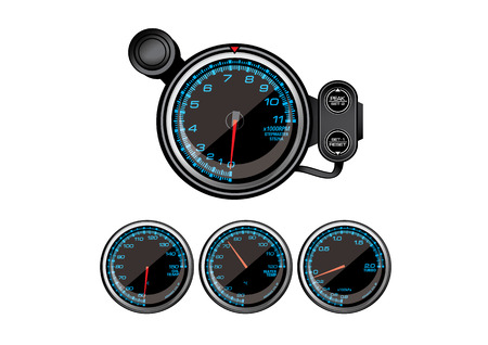 vector illustration graphic background Gauge rate measure scale Speedometer fast car swiftly Accessories Measure around turbo Water gaugeのイラスト素材