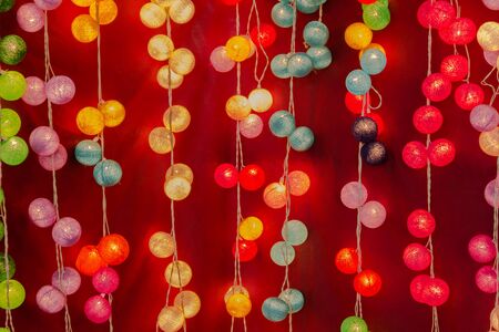 Illuminated decoration in Chiangmai, Thailandの写真素材