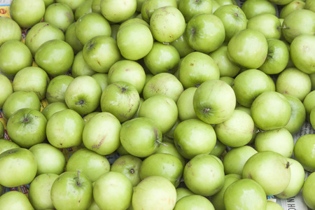 A lot of star apples, at a market in Phu Quoc, Vietnamの写真素材