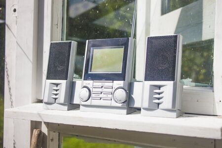 Grey Radio at a greenhouse, in Finlandの写真素材