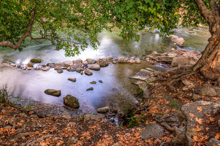 Turkey, Mediterranean Region, Antalya. KÃ¶prÃ¼lÃ¼kanyon National Park. BÃ¼ÄrÃ¼mkÃ¶prÃ¼ and Water resources.の写真素材