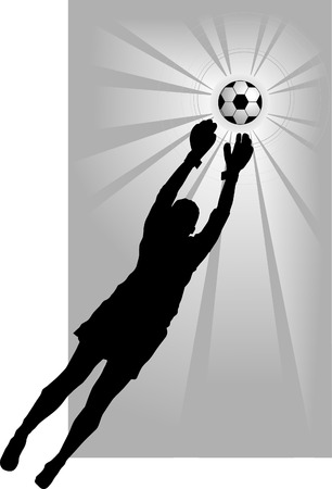 goalkeeper - the dangerous moment at gate; のイラスト素材