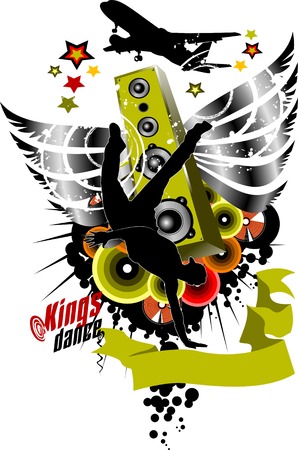 invitation to a party in the style of hip hop; のイラスト素材