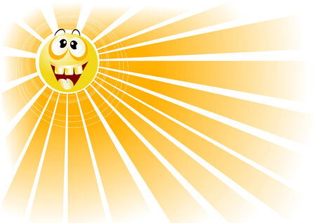 Multiple stylized sun graphic,  and illustrartion, のイラスト素材
