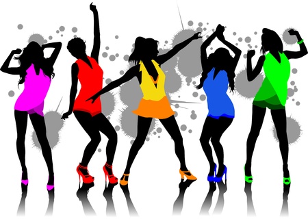 Party at a nightclub decorated in redのイラスト素材