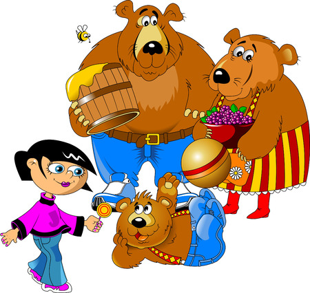 The family of bears. Father, mother and son vectorのイラスト素材