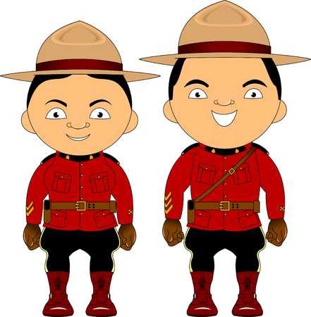 Man in traditional costumes of the royal police, vectorのイラスト素材