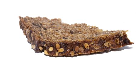 Cereal dark bread, on a white background