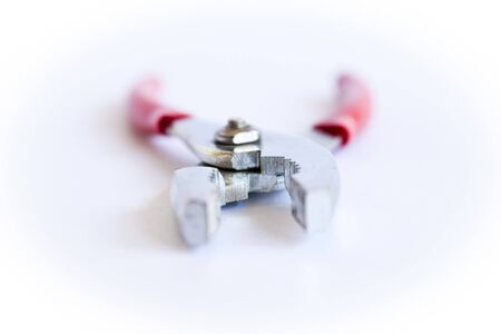 Tools that can be repaired by compression and pulling clamp.の写真素材