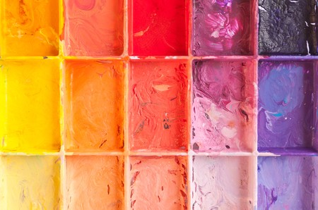 Shade colour on the paretteの写真素材