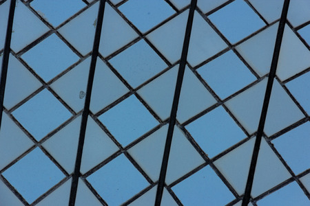 Old Blue tile ceramic, mosaic, seamless texture background.の写真素材