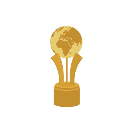 Vector design of gold cup isolated white backgroundのイラスト素材