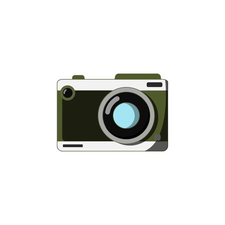 flat style design of the camera icon isolated white backgroundのイラスト素材