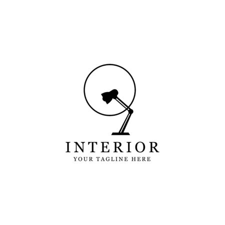 logo minimalist interior lights silhouette isolated white backgroundのイラスト素材