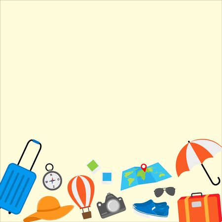 the concept of traveling for a vector design backgroundのイラスト素材