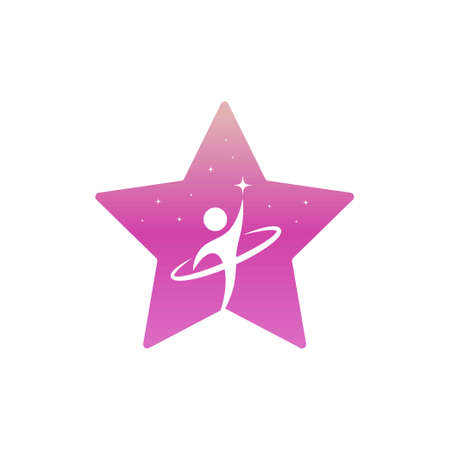 logo design reaches for dreams, reaches for starsのイラスト素材