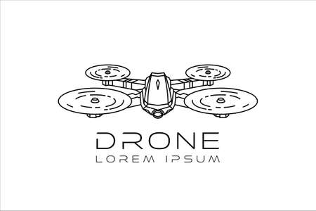 unmanned aerial vehicle or drone outline   designのイラスト素材