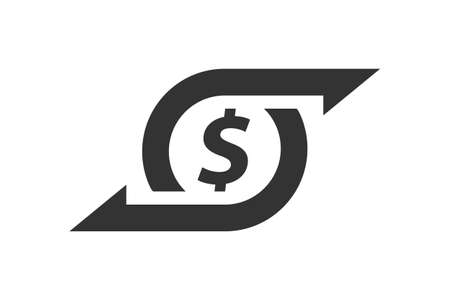 fast transfer and money changer icon vector designのイラスト素材