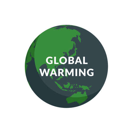 earth care global warming symbol isolated on white backgroundのイラスト素材