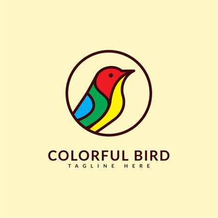 creative colorful bird logo design vector templateのイラスト素材