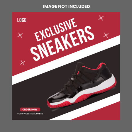 Social media post about shoeのイラスト素材