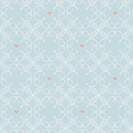 hearts and lines stilized pinstriping simple seamless patternのイラスト素材