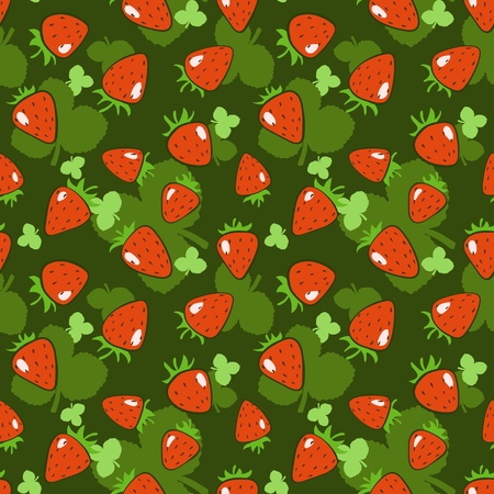 Strawberry seamless vector patternのイラスト素材