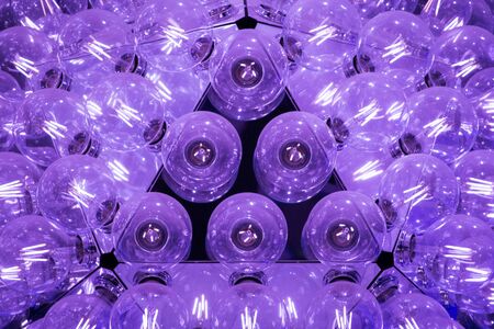 closeup photo of ceiling lamp with many lightbulbs