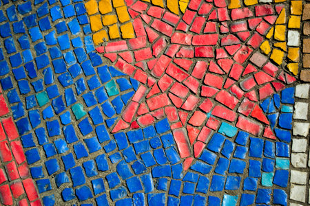 Abstract texture of the smalt mosaicsの写真素材