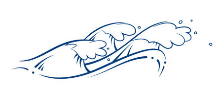 ocean waves creative vector illustrationのイラスト素材