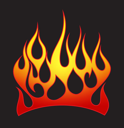 Fire flames vector background elementのイラスト素材