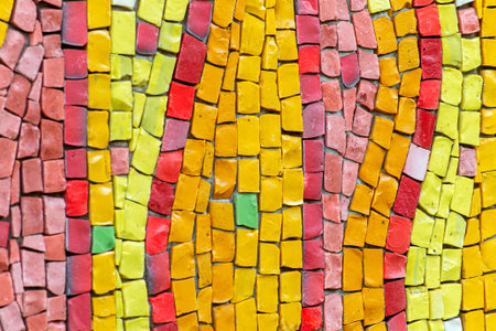 Close-up on an abstract smalt mosaic textureの写真素材