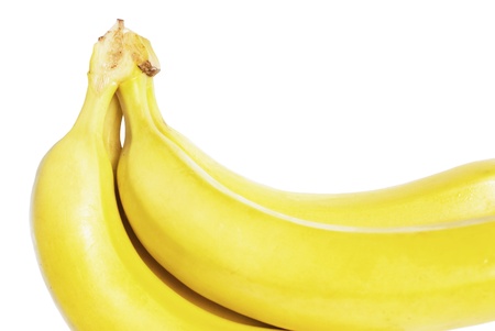 bananas on white backgroundの写真素材