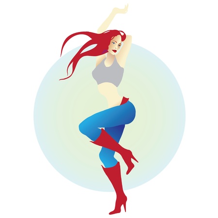 dancing girlのイラスト素材