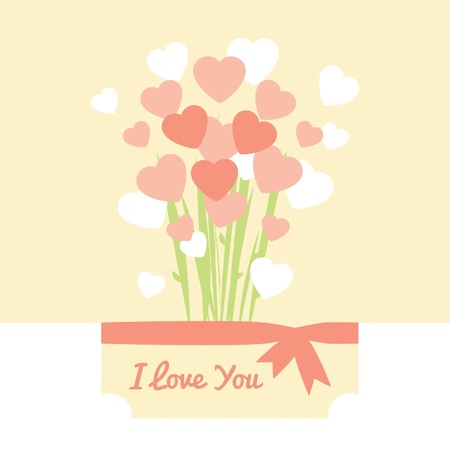 Card with a can and hearts for a declaration of loveのイラスト素材